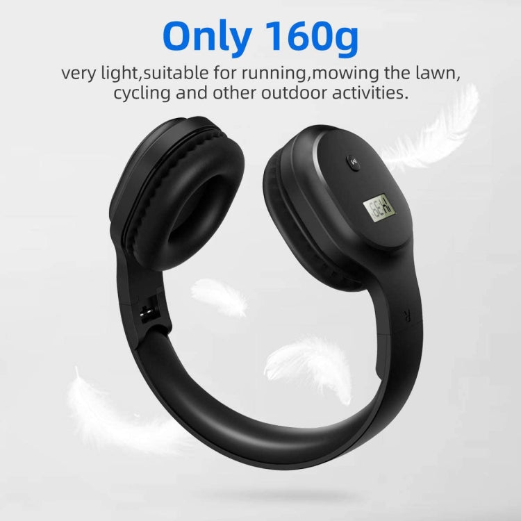 A8 Charging Version Portable Digital Display FM Headphone(Black) - Radio Player by PMC TechLife | Online Shopping South Africa | PMC TechLife | Buy Now Pay Later Mobicred