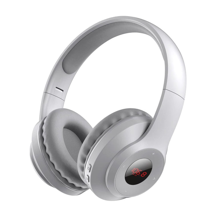 X5 Portable Digital Display Folding Headset FM Radio Headphones, Color: Charging White - Radio Player by PMC TechLife | Online Shopping South Africa | PMC TechLife | Buy Now Pay Later Mobicred