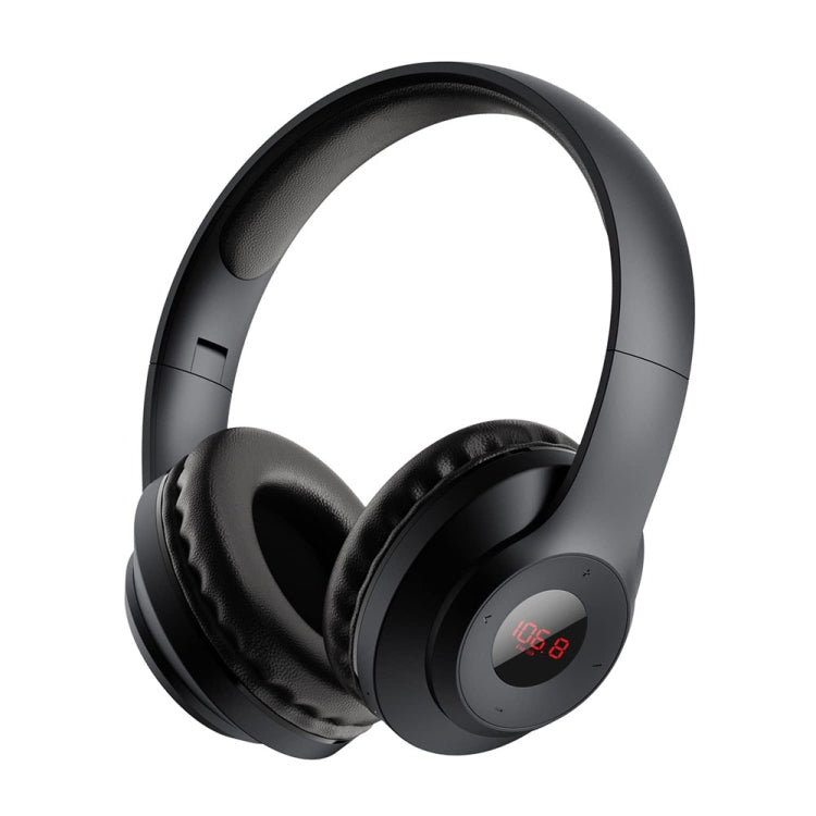 X5 Portable Digital Display Folding Headset FM Radio Headphones, Color: Charging Black - Radio Player by PMC TechLife | Online Shopping South Africa | PMC TechLife | Buy Now Pay Later Mobicred