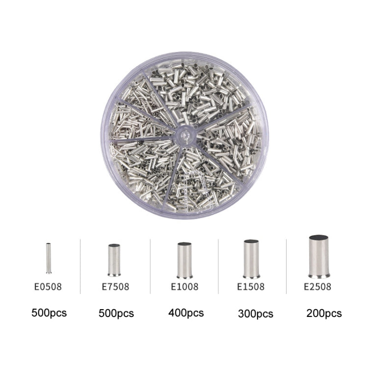 1900pcs /Set Electrical Wiring Tube Type Cold Pressed European Style Pin Set - Booster Cable & Clip by PMC Jewellery | Online Shopping South Africa | PMC Jewellery | Buy Now Pay Later Mobicred