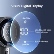 JisuLife FA53 Pro 1 High-speed Powerful Cooling Handheld Small Fan Mini Portable USB Rechargeable Desktop Fan(Dark Gray)