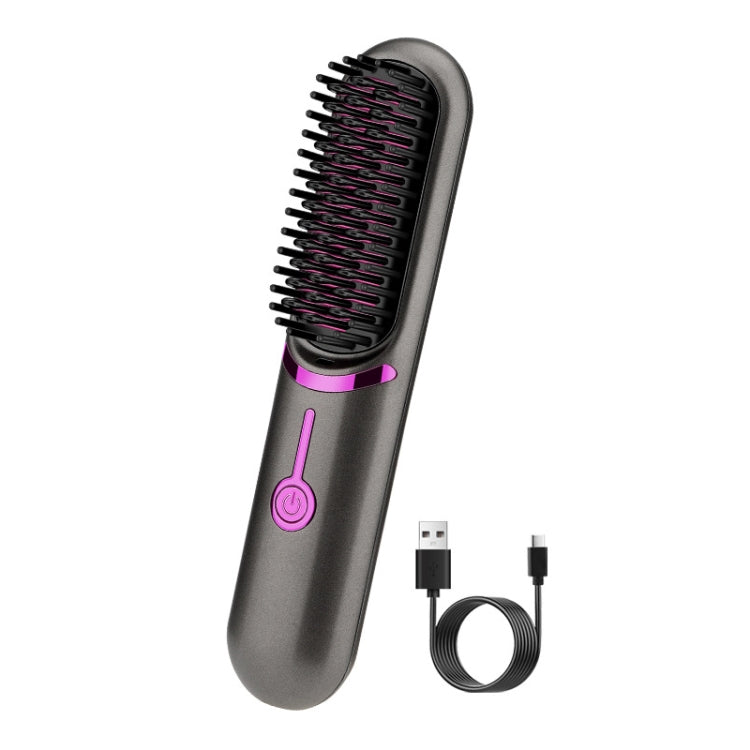 Wireless Hair Straightening Comb USB Charging Curling Iron(Gray) - free shipping - PMC TechLife - Order now!