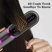 Wireless Hair Straightening Comb USB Charging Curling Iron(Gray)