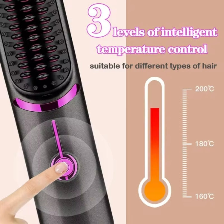 Wireless Hair Straightening Comb USB Charging Curling Iron(Gray) - free shipping - PMC TechLife - Order now!