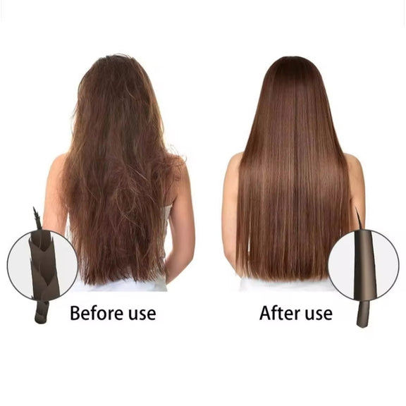 Wireless Hair Straightening Comb USB Charging Curling Iron(Black)