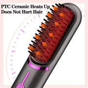 Wireless Hair Straightening Comb USB Charging Curling Iron(Gray)