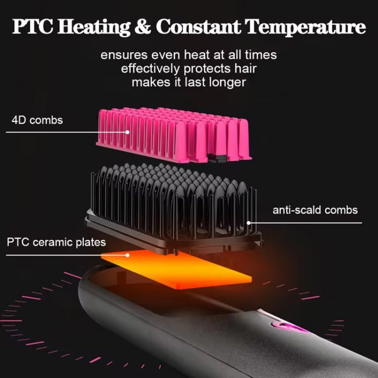 Wireless Hair Straightening Comb USB Charging Curling Iron(Gray) - free shipping - PMC TechLife - Order now!