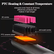 Wireless Hair Straightening Comb USB Charging Curling Iron(Gray)