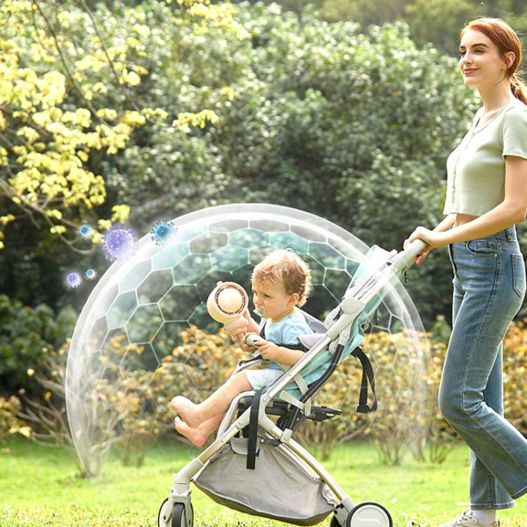 JisuLife Stroller Fan Life2S High Speed Energy Saving Stroller Mini Fan Octopus Bladeless Swingable Head Air Purifying Fan(Mint Green)