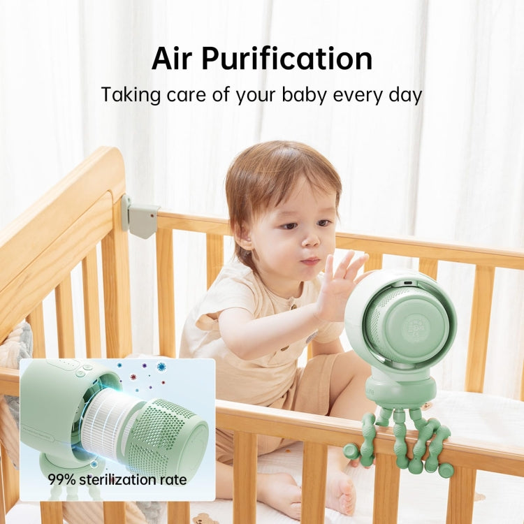 JisuLife Stroller Fan Life2 Stroller Octopus Fan High Speed Portable Desktop Clip Fan(Mint Green) - free shipping - PMC TechLife - Order now!