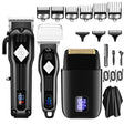 3pcs /Set Men Home Hair Salon High-power Hair Clipper(Black) - free shipping - PMC TechLife - Order now!