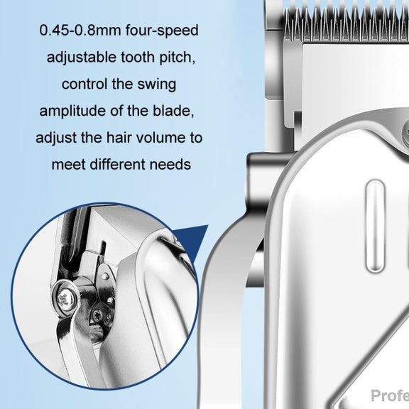 3pcs /Set Men Home Hair Salon High-power Hair Clipper(Black)