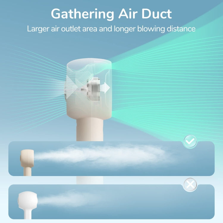 JisuLife FA42 Handheld Portable Small Rechargeable Turbo Fan, Color: Brown 4500mAh - Electric Fans by JisuLife | Online Shopping South Africa | PMC TechLife | Buy Now Pay Later Mobicred