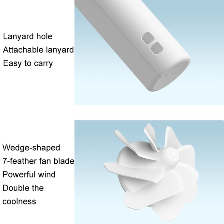 JisuLife FA42 Handheld Portable Small Rechargeable Turbo Fan, Color: Mint Green 4500mAh