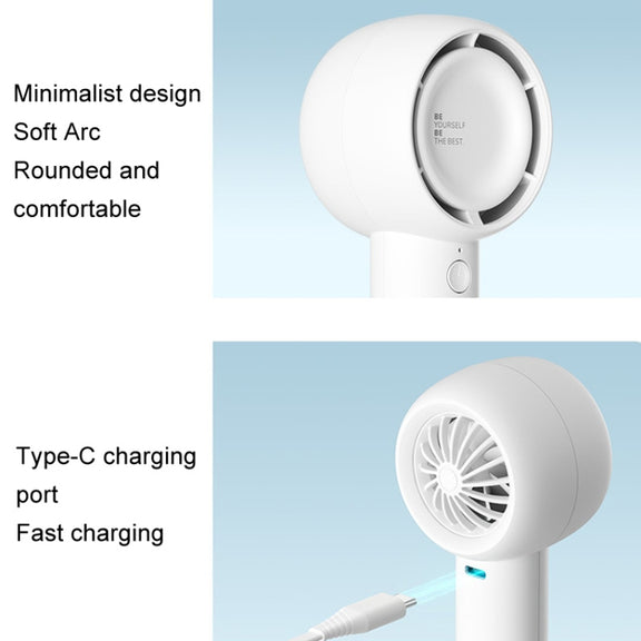 JisuLife FA42 Handheld Portable Small Rechargeable Turbo Fan, Color: Mint Green 2000mAh