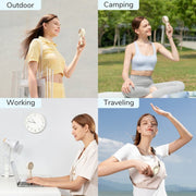JisuLife FA42 Handheld Portable Small Rechargeable Turbo Fan, Color: Mint Green 2000mAh