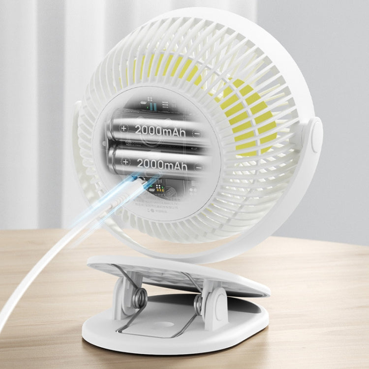 JisuLife FA29A Clip Desktop Mini Fan Portable USB Rechargeable Fan(Dark Green)