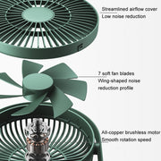 JisuLife FA19 4000mAh Wireless Rechargeable Desktop Mini Fan Silent Portable Fan(White)