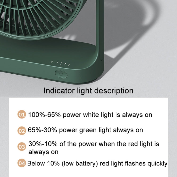 JisuLife FA19 4000mAh Wireless Rechargeable Desktop Mini Fan Silent Portable Fan(White) - free shipping - PMC Jewellery - Order now!