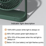 JisuLife FA19 4000mAh Wireless Rechargeable Desktop Mini Fan Silent Portable Fan(White)