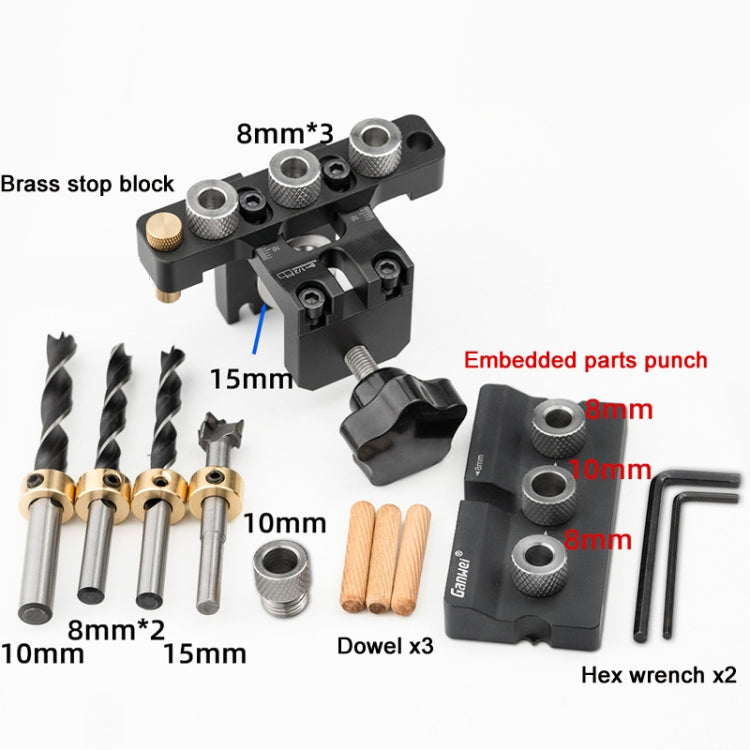 Ganwei 3 in 1 Mini Woodworking Positioning Punch Embedded Parts, Model: MG0-001-0048-B - free shipping - PMC Jewellery - Order now!