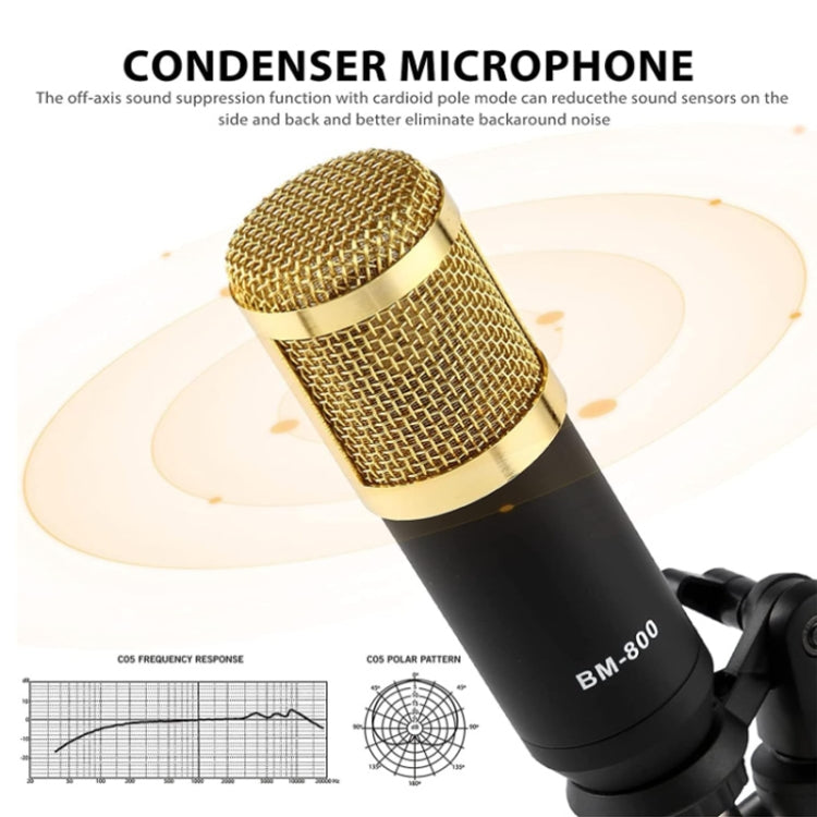 V8S Audio Mixer Live Voice Changer External Sound Card, Color: Gold Cantilever+Lamp