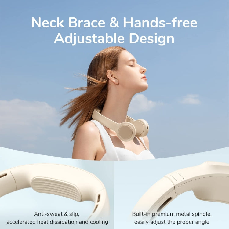 JisuLife FA31 USB Rechargeable Hanging Neck Mini Fan Bladeless Cooling Outdoor High Wind Power Electric Fan(Mint Green) - free shipping - PMC Jewellery - Order now!