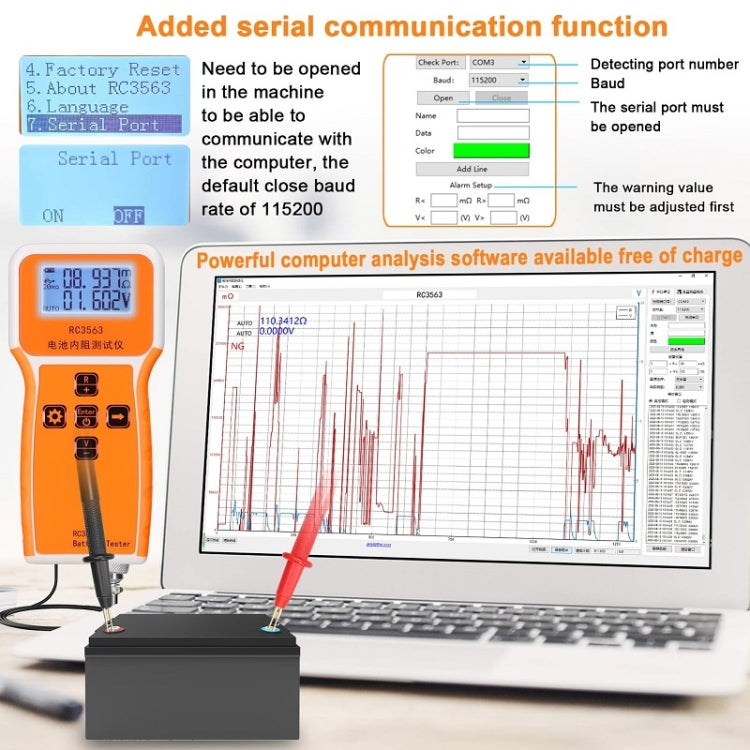 High-Precision Battery Voltage Internal Resistance Tester, Specifications: Host+Clamp - free shipping - PMC TechLife - Order now!
