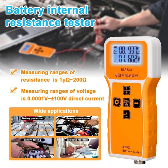 High-Precision Battery Voltage Internal Resistance Tester, Specifications: Host+Probe+Clip+Clamp