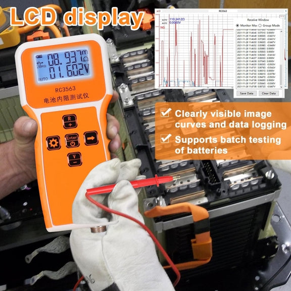 High-Precision Battery Voltage Internal Resistance Tester, Specifications: Host+Probe+Clip+Clamp