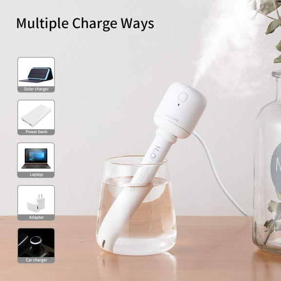JisuLife JB07 Wireless High Mist Portable Humidifier, No Water Tank, Color: White 2200mAh