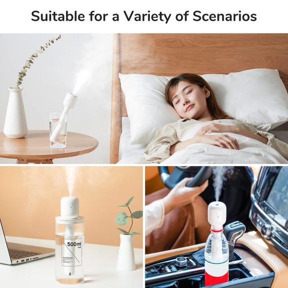 JisuLife JB07 Wireless High Mist Portable Humidifier, No Water Tank, Color: White 1100mAh