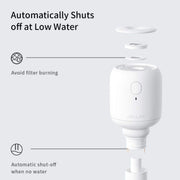 JisuLife JB07 Wireless High Mist Portable Humidifier, No Water Tank, Color: White 2200mAh