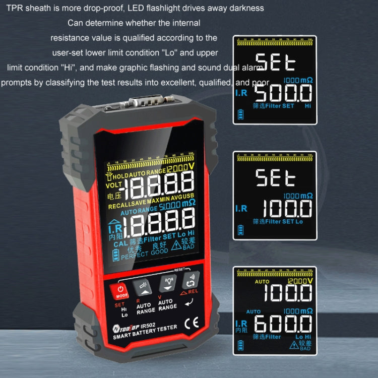 Battery Internal Resistance Tester Lead-Acid Alkaline Lithium Battery Tester, Model: IR502 - free shipping - PMC Jewellery - Order now!