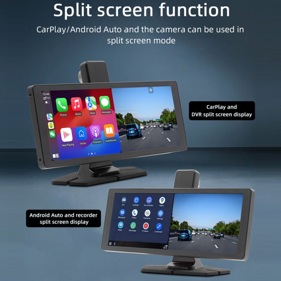 Car Bluetooth Portable DVR Monitor Support Carplay/Android Auto, Specifications: Display+ Camera