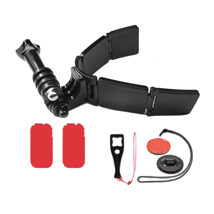 TUYU Motorcycle Integrated Hinged Helmet Chin Sports Camera Mounting Bracket, Style: With 2 Stickers - free shipping - PMC Jewellery - Order now!