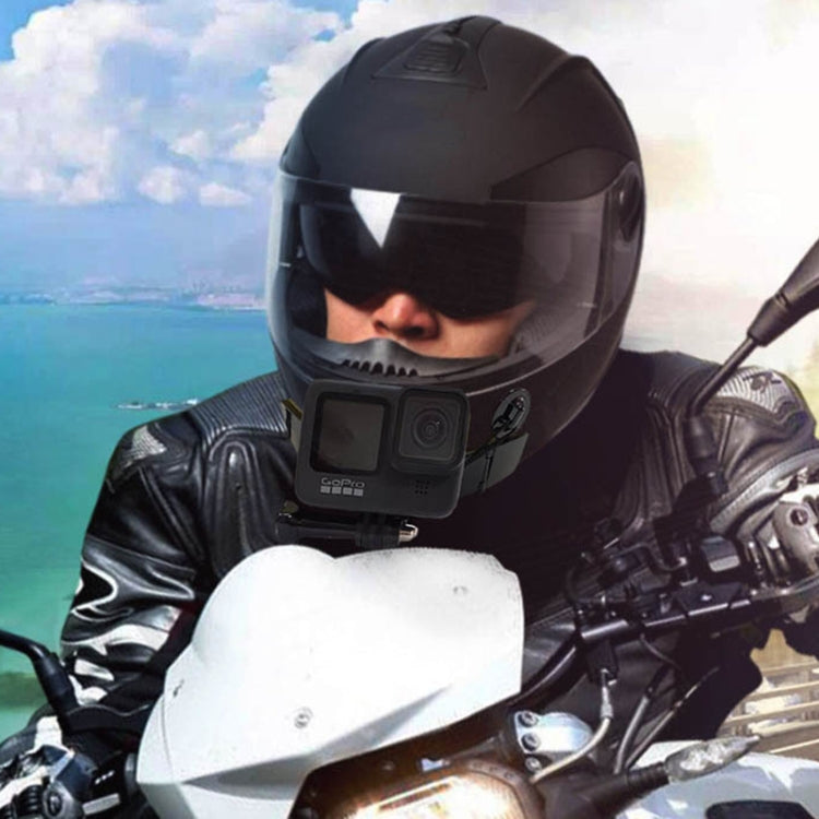 TUYU Motorcycle Integrated Hinged Helmet Chin Sports Camera Mounting Bracket, Style: With 2 Stickers - free shipping - PMC Jewellery - Order now!