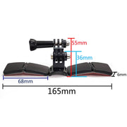 TUYU Motorcycle Integrated Hinged Helmet Chin Sports Camera Mounting Bracket, Style: With 2 Stickers