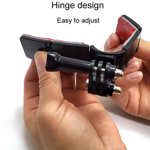 TUYU Motorcycle Integrated Hinged Helmet Chin Sports Camera Mounting Bracket, Style: With 4 Stickers