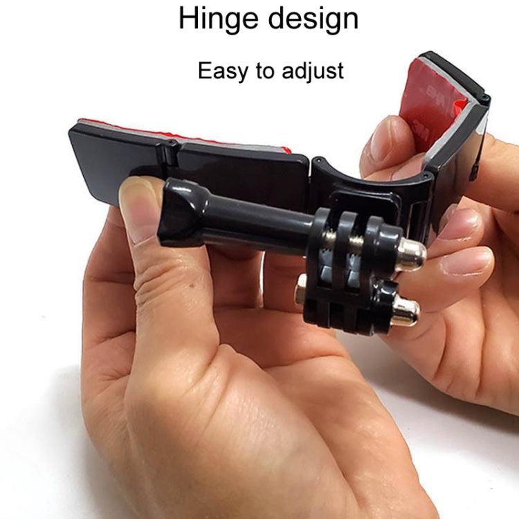 TUYU Motorcycle Integrated Hinged Helmet Chin Sports Camera Mounting Bracket, Style: With 4 Stickers
