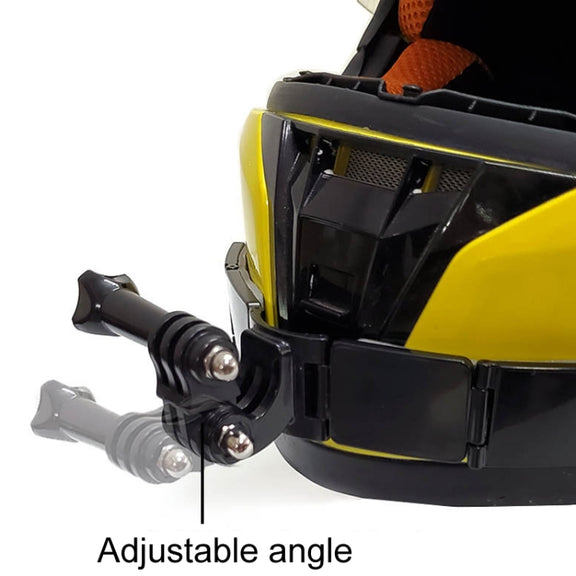 TUYU Motorcycle Integrated Hinged Helmet Chin Sports Camera Mounting Bracket, Style: With 4 Stickers