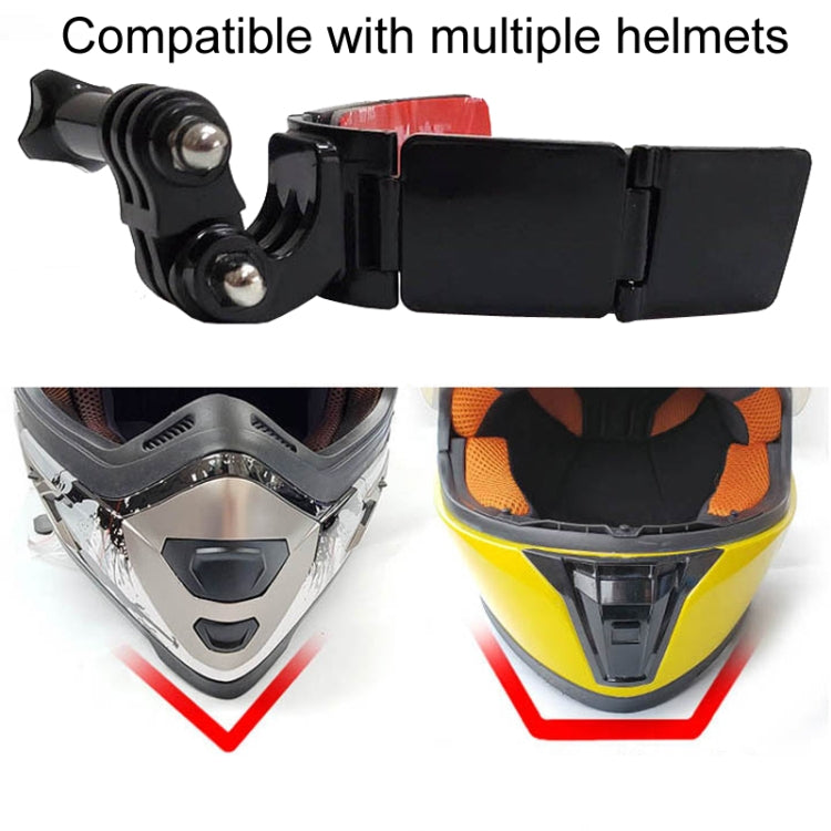 TUYU Motorcycle Integrated Hinged Helmet Chin Sports Camera Mounting Bracket, Style: With 4 Stickers