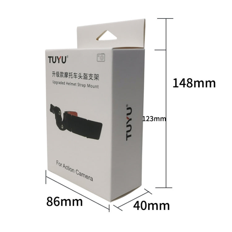 TUYU Motorcycle Integrated Hinged Helmet Chin Sports Camera Mounting Bracket, Style: With 2 Stickers