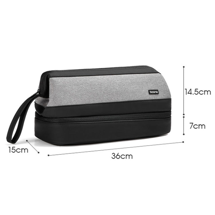 For Dyson Baona BN-DS005 Large-capacity Double-layer Hair Dryer Curling Iron Storage Bag(Gray) - For Dyson Accessories by Baona | Online Shopping South Africa | PMC TechLife | Buy Now Pay Later Mobicred