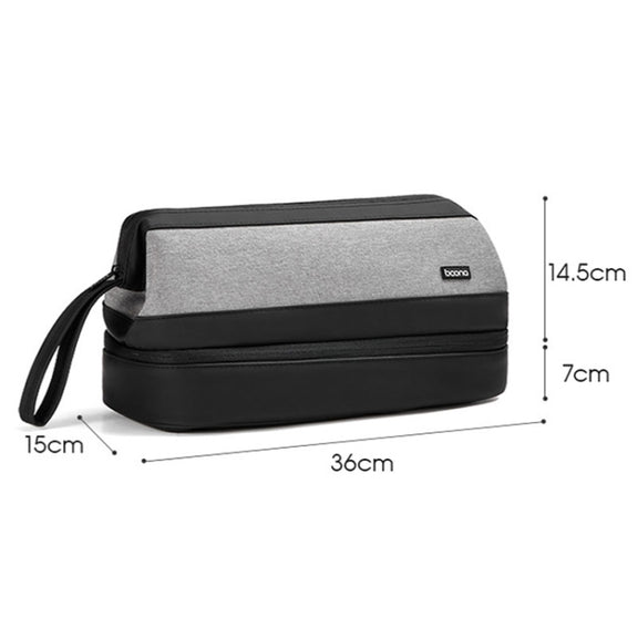 For Dyson Baona BN-DS005 Large-capacity Double-layer Hair Dryer Curling Iron Storage Bag(Gray)