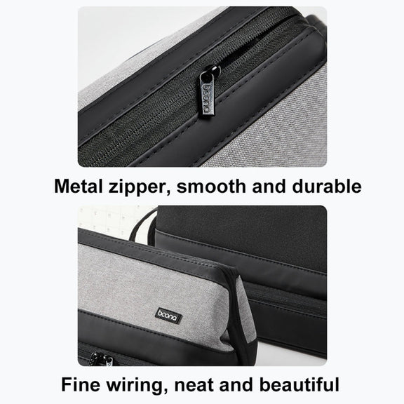 For Dyson Baona BN-DS005 Large-capacity Double-layer Hair Dryer Curling Iron Storage Bag(Gray)