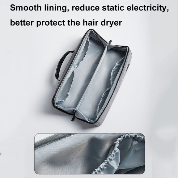 For Dyson Baona BN-DS010 Large Capacity Water-resistant Hair Dryer Storage Bag(Black)