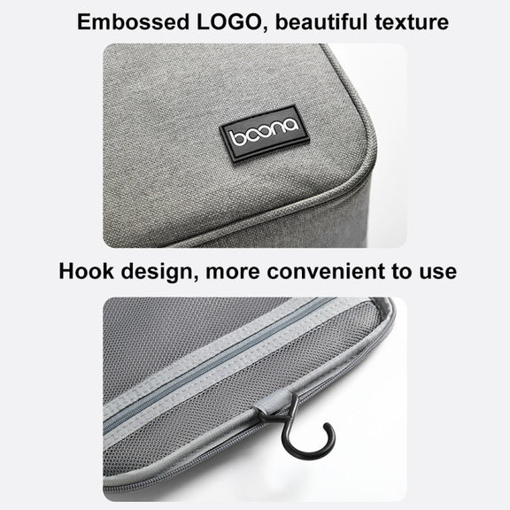For Dyson Baona BN-DS002 Large Capacity Portable Handheld Hair Dryer Storage Bag with Hook(Black)
