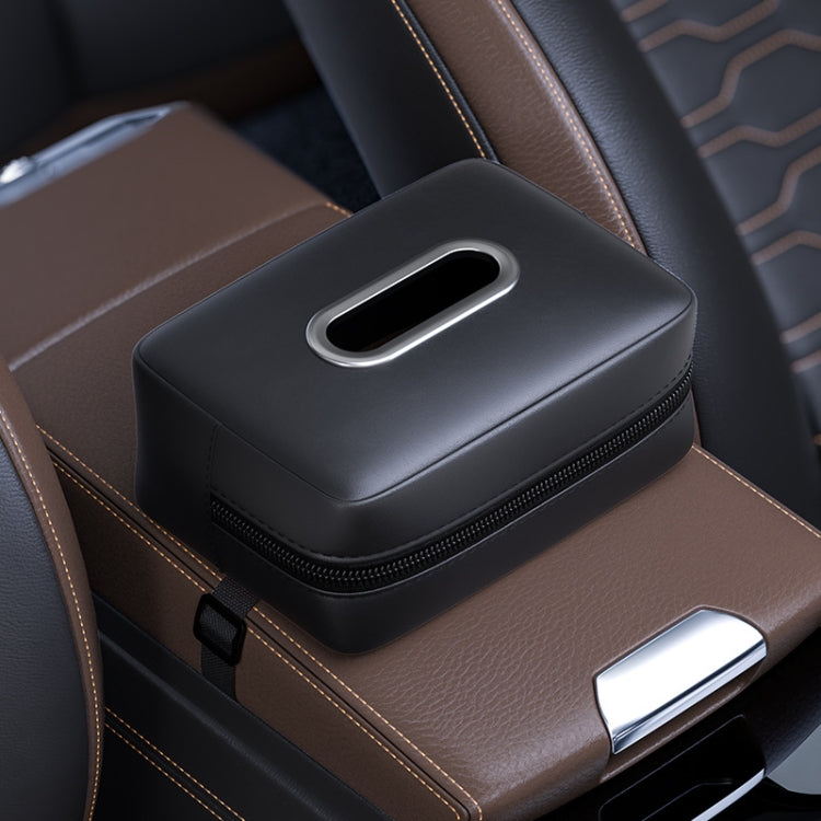 Car Seat Armrest Tissue Box Sun Visor Seat Back Hanging Paper Bag(Black) - Stowing Tidying by PMC TechLife | Online Shopping South Africa | PMC TechLife | Buy Now Pay Later Mobicred