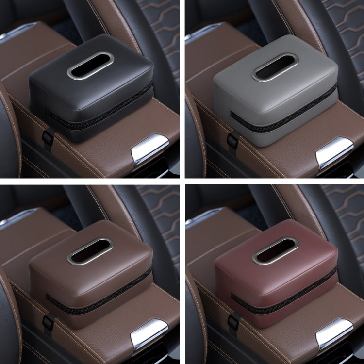 Car Seat Armrest Tissue Box Sun Visor Seat Back Hanging Paper Bag(Brown) - Stowing Tidying by PMC TechLife | Online Shopping South Africa | PMC TechLife | Buy Now Pay Later Mobicred